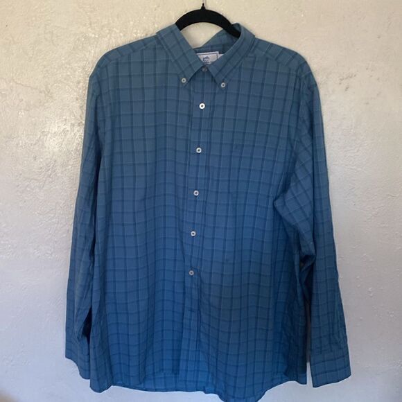Southern Tide Blue Plaid Long Sleeve Sportshirt m Size XL - Picture 1 of 5